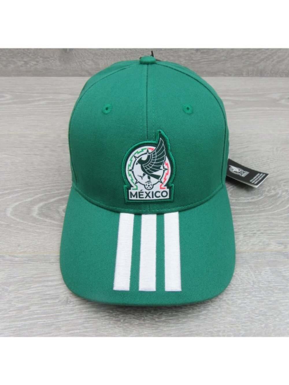 Adidas 3 Stripes Mexico 26 Baseball Cap Hat Men's Adjustable Strapback Green NEW - Picture 2 of 15